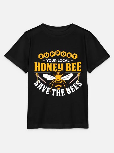 Imker Bienen Honigbiene Lokaler Honig - Stanley/Stella Kinder T-Shirt MINI CREATOR - Schwarz