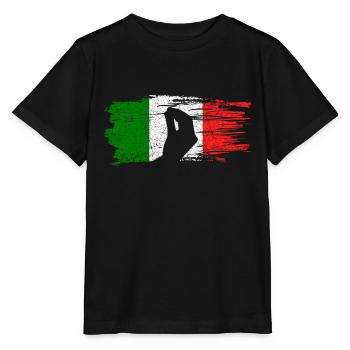 Geste de la main italienne drapeau Capisci Italie - T-shirt bio MINI CREATOR Stanley/Stella Enfant - noir - Devant - Mikhail (115cm)