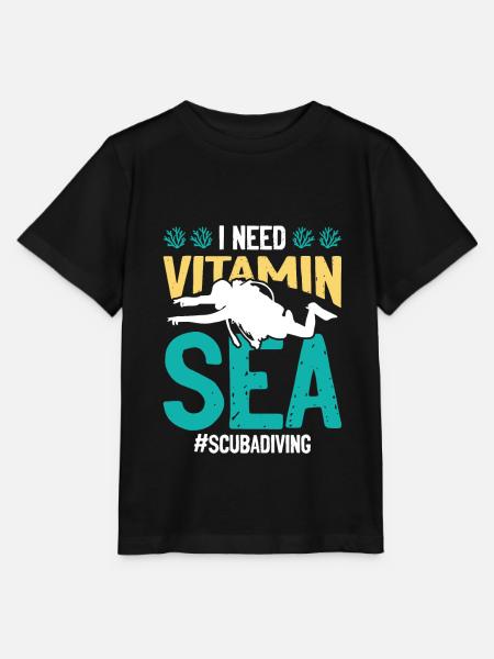 Tauchen Taucher vitamin - Stanley/Stella Kinder T-Shirt MINI CREATOR - Schwarz