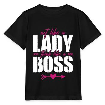 Frauenrechte Lady Boss Chefin - Stanley/Stella Kinder T-Shirt MINI CREATOR  - Schwarz - Vorne - Mikhail (115cm)