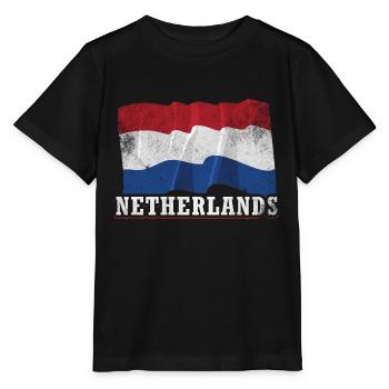 Pays-Bas Pavillon - T-shirt bio MINI CREATOR Stanley/Stella Enfant - noir - Devant - Mikhail (115cm)