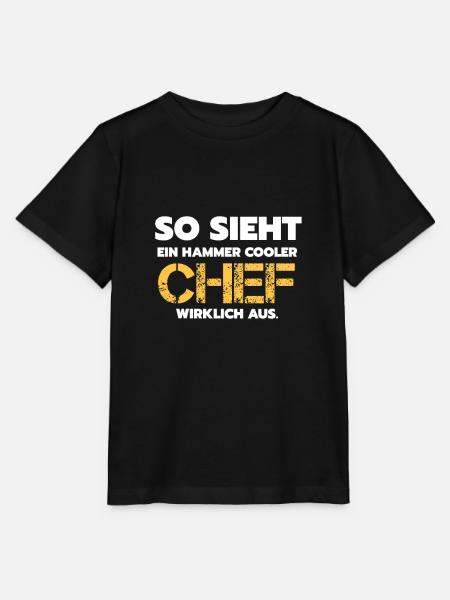 Lustige Chef Sprüche Cooler Cheffe Arbeitgeber - Stanley/Stella Kinder T-Shirt MINI CREATOR  - Schwarz