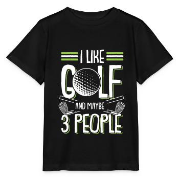 golfing golf - Stanley/Stella MINI CREATOR Kids’ T-Shirt - black - Front - Mikhail (115cm)
