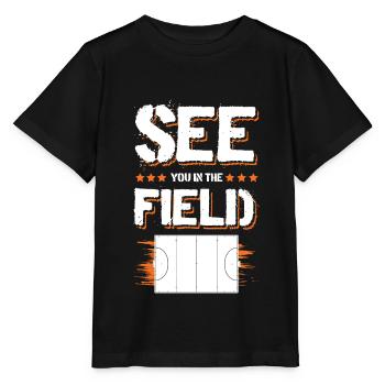field hockey field hockey - Stanley/Stella MINI CREATOR Kids’ T-Shirt - black - Front - Mikhail (115cm)