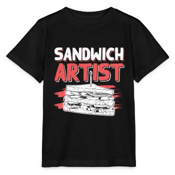 sandwich spruch - Stanley/Stella Kinder T-Shirt MINI CREATOR  - Schwarz - Vorne - Mikhail (115cm)