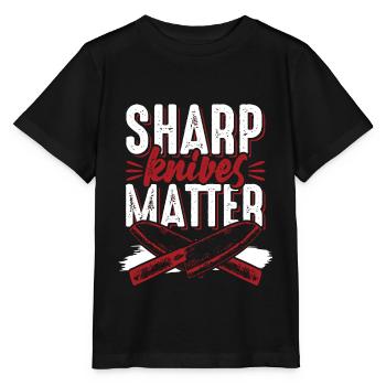 messer besteck kochen - Stanley/Stella Kinder T-Shirt MINI CREATOR  - Schwarz - Vorne - Mikhail (115cm)