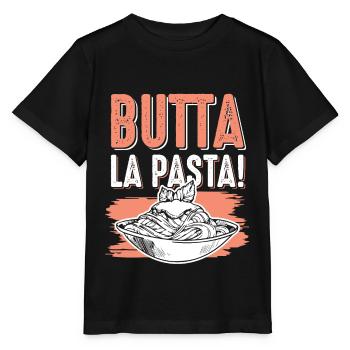 Spaghetti aux pâtes - T-shirt bio MINI CREATOR Stanley/Stella Enfant - noir - Devant - Mikhail (115cm)