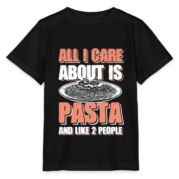 Pâtes spaghetti - T-shirt bio MINI CREATOR Stanley/Stella Enfant - noir - Devant - Mikhail (115cm)