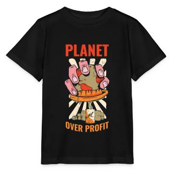 Planète Over Profit Cadeau de réchauffement climatique - T-shirt bio MINI CREATOR Stanley/Stella Enfant - noir - Devant - Mikhail (115cm)