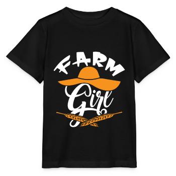 farm girl girl - Stanley/Stella MINI CREATOR Kids’ T-Shirt - black - Front - Mikhail (115cm)