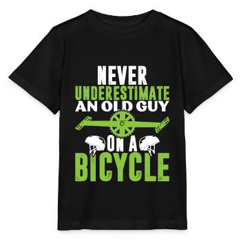 old man bike - Stanley/Stella MINI CREATOR Kids’ T-Shirt - black - Front - Mikhail (115cm)