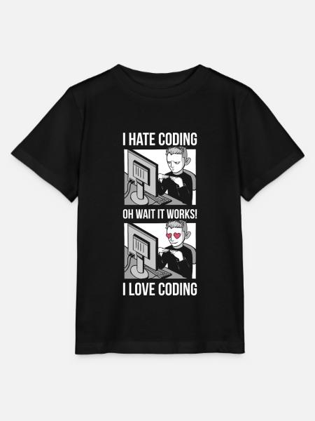 I Love Coding Programmieren Geschenk - Stanley/Stella Kinder T-Shirt MINI CREATOR  - Schwarz