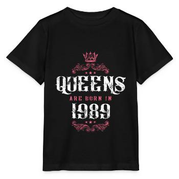 born in 1989 - Stanley/Stella MINI CREATOR Kids’ T-Shirt - black - Front - Mikhail (115cm)