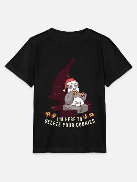 I m here to delete your cookies Panda Weihnachten - Stanley/Stella Kinder T-Shirt MINI CREATOR - Schwarz