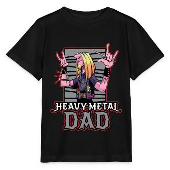 Heavy Metal Dad Heavy Metal Gift - Stanley/Stella MINI CREATOR Kids’ T-Shirt - black - Front - Mikhail (115cm)