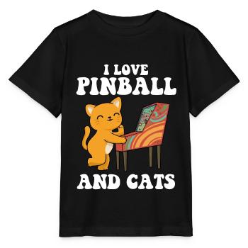 I Love Pinball Retro Spiele Geschenk - Stanley/Stella Kinder T-Shirt MINI CREATOR  - Schwarz - Vorne - Mikhail (115cm)