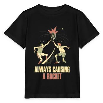 Toujours causer un cadeau de tennis de raquette - T-shirt bio MINI CREATOR Stanley/Stella Enfant - noir - Devant - Mikhail (115cm)