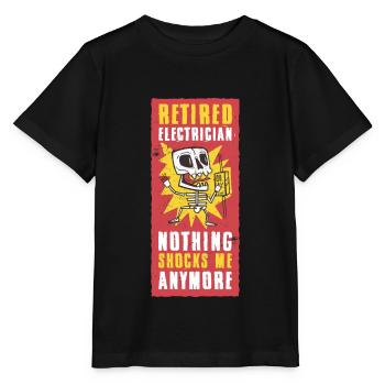 Retired Electrician Electrician Electrician Gift - Stanley/Stella MINI CREATOR Kids’ T-Shirt - black - Front - Mikhail (115cm)