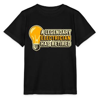 Retired Electrician Electrician Electrician Gift - Stanley/Stella MINI CREATOR Kids’ T-Shirt - black - Front - Mikhail (115cm)
