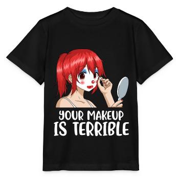 Votre maquillage est terrible cadeau de maquilleur - T-shirt bio MINI CREATOR Stanley/Stella Enfant - noir - Devant - Mikhail (115cm)