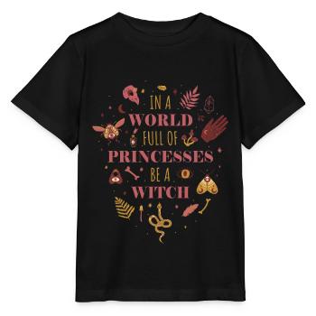 Dans un monde plein de princesses Wicca Cadeau - T-shirt bio MINI CREATOR Stanley/Stella Enfant - noir - Devant - Mikhail (115cm)