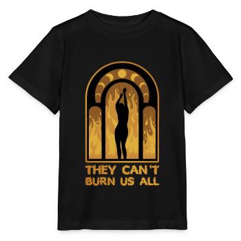 Ils ne peuvent pas nous brûler tous le cadeau Wicca - T-shirt bio MINI CREATOR Stanley/Stella Enfant - noir - Devant - Mikhail (115cm)