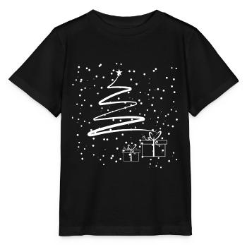 Minimal Christmas Tree - Stanley/Stella Kinder T-Shirt MINI CREATOR  - Schwarz - Vorne - Mikhail (115cm)