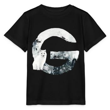 G – decorative character – winter - Stanley/Stella MINI CREATOR Kids’ T-Shirt - black - Front - Mikhail (115cm)