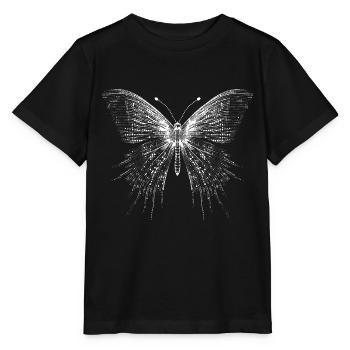 Papillon en code Ascii - T-shirt bio MINI CREATOR Stanley/Stella Enfant - noir - Devant - Mikhail (115cm)