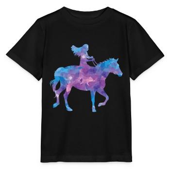 horse riding - Stanley/Stella MINI CREATOR Kids’ T-Shirt - black - Front - Mikhail (115cm)
