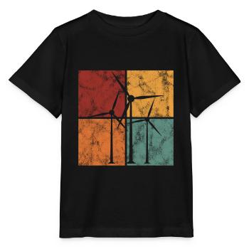 Énergie éolienne énergie éolienne éolienne - T-shirt bio MINI CREATOR Stanley/Stella Enfant - noir - Devant - Mikhail (115cm)
