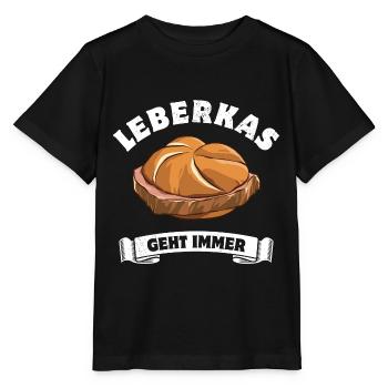 Leberkas geht immer - Leberkäse - Spruch - Stanley/Stella Kinder T-Shirt MINI CREATOR  - Schwarz - Vorne - Mikhail (115cm)