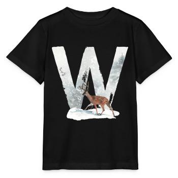 W – caractère décoratif – hiver - T-shirt bio MINI CREATOR Stanley/Stella Enfant - noir - Devant - Mikhail (115cm)