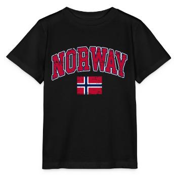 Norway Norway Flag - Stanley/Stella MINI CREATOR Kids’ T-Shirt - black - Front - Mikhail (115cm)