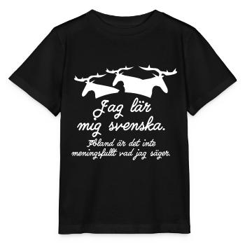 J'apprends le suédois - T-shirt bio MINI CREATOR Stanley/Stella Enfant - noir - Devant - Mikhail (115cm)