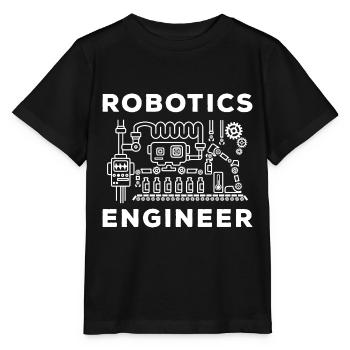 Robot engineer - Stanley/Stella MINI CREATOR Kids’ T-Shirt - black - Front - Mikhail (115cm)