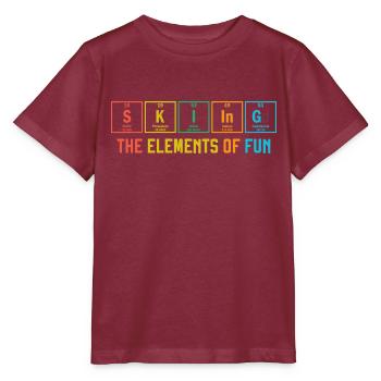 Skier Les éléments d’un cadeau de skieur amusant - T-shirt bio MINI CREATOR Stanley/Stella Enfant - bordeaux - Devant - Kain (125cm)