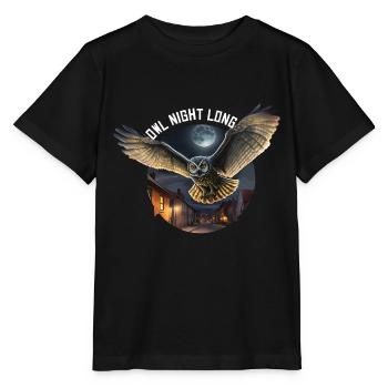 Owl Night Long Night Owl Owl Night Service - Stanley/Stella MINI CREATOR Kids’ T-Shirt - black - Front - Mikhail (115cm)