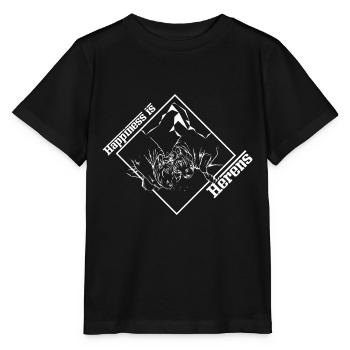 Vache d'hérens happiness is hérens! - T-shirt bio MINI CREATOR Stanley/Stella Enfant - noir - Devant - Mikhail (115cm)