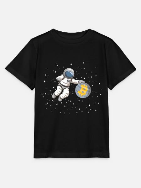 Astronaut Bitcoin - Stanley/Stella Kinder T-Shirt MINI CREATOR - Schwarz