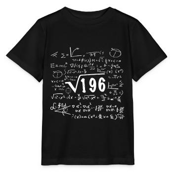 Wurzel 196 Geburtstag Mathematik - Stanley/Stella Kinder T-Shirt MINI CREATOR  - Schwarz - Vorne - Mikhail (115cm)