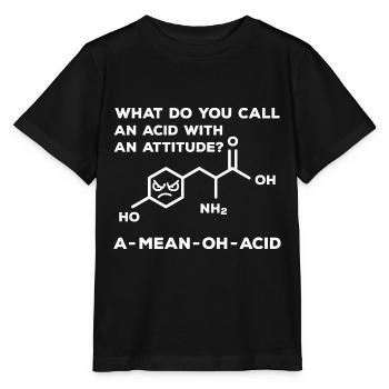 Biochemistry amino acid - Stanley/Stella MINI CREATOR Kids’ T-Shirt - black - Front - Mikhail (115cm)