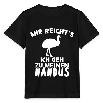 Nandu Besitzer Farm Reiten Laufvogel Geschenk - Stanley/Stella Kinder T-Shirt MINI CREATOR  - Schwarz - Vorne - Mikhail (115cm)