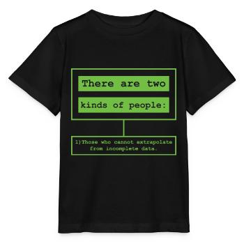 Statistiques mathématiques - T-shirt bio MINI CREATOR Stanley/Stella Enfant - noir - Devant - Mikhail (115cm)