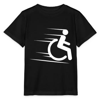 Wheelchair disability - Stanley/Stella MINI CREATOR Kids’ T-Shirt - black - Front - Mikhail (115cm)