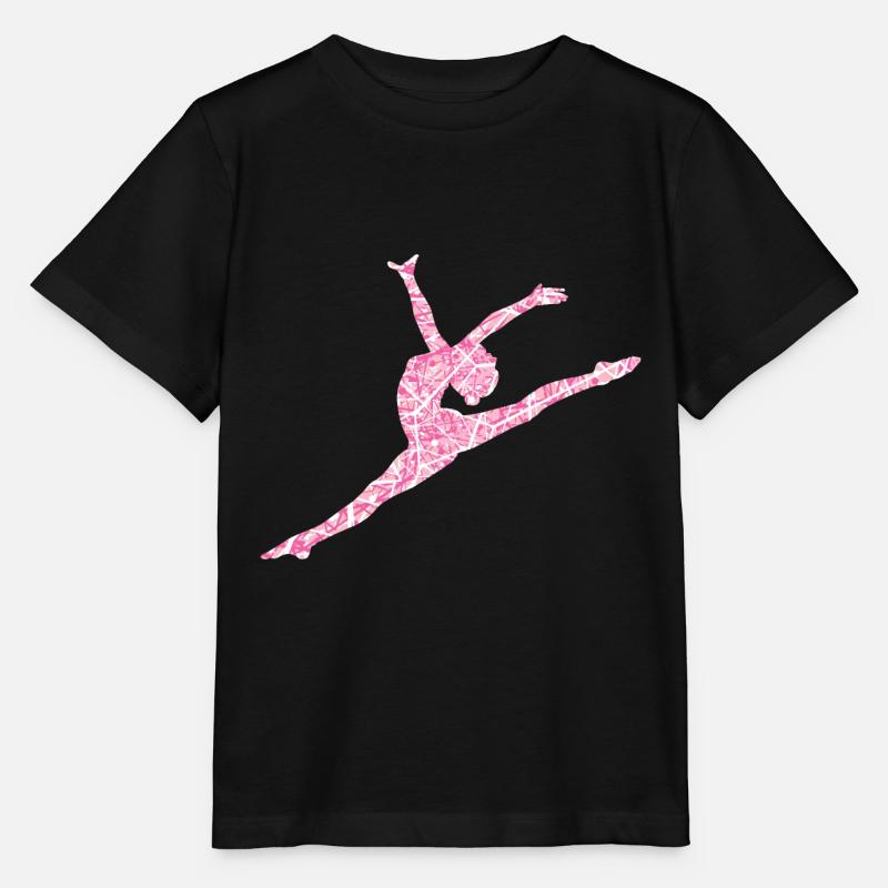 Pinke Turnerin - Stanley/Stella Kinder T-Shirt MINI CREATOR  - Schwarz