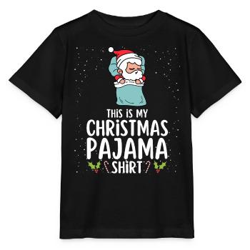 Pyjama de Noël Pyjama Chemise de nuit - T-shirt bio MINI CREATOR Stanley/Stella Enfant - noir - Devant - Mikhail (115cm)