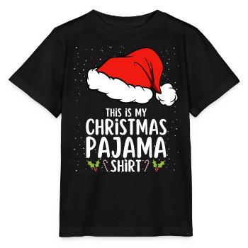 Pyjama de Noël Pyjama Chemise de nuit - T-shirt bio MINI CREATOR Stanley/Stella Enfant - noir - Devant - Mikhail (115cm)