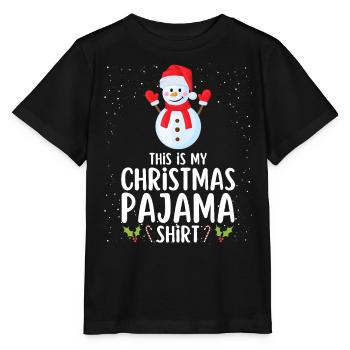 Pyjama de Noël Pyjama Chemise de nuit - T-shirt bio MINI CREATOR Stanley/Stella Enfant - noir - Devant - Mikhail (115cm)