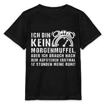 Morgenmuffel - Stanley/Stella Kinder T-Shirt MINI CREATOR  - Schwarz - Vorne - Mikhail (115cm)